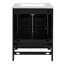 Armoire de salle de bain de 24 pouces avec lavabo simple en céramique, portes doubles, tiroir et fermeture en douceur pour les espaces compacts-2045045183