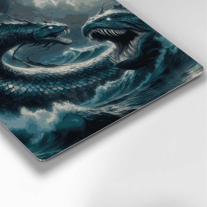 Art mural gris Sci Fi Leviathan, H 192 po x l 192 po x P 0,05 po
