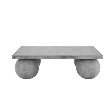 Alastor Modern Oval White Concrete Coffee Table + Reviews