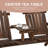 Outsunny 2-Seat Wooden Adirondack Chair, Patio Bench With Table, Outdoor Loveseat Fire Pit Chair For Porch, Backyard, Deck, Carbonized