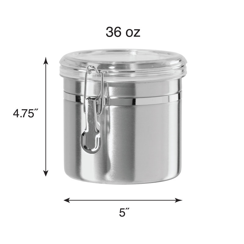 Boîte à pinces en acier inoxydable avec couvercle transparent (H 4,75 po, 36 oz)