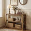 41.33 cm W Solid Wood Top Console Table