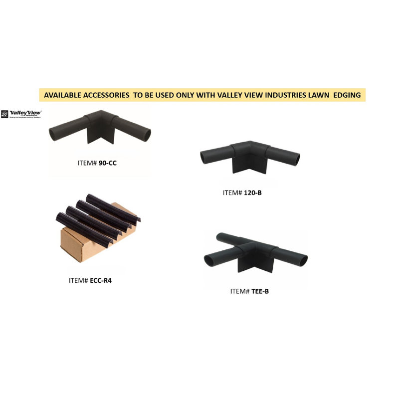 Black Recycled Plastic No-Dig Garden Edging with Stakes