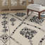 Tapis de style sud-ouest en coton et viscose noué à la main Bannon-906684738