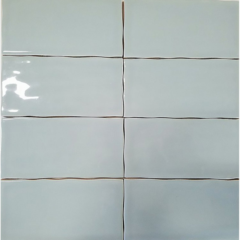 Guastavino 3" x 6" Ceramic Subway Tile, Aquamarine