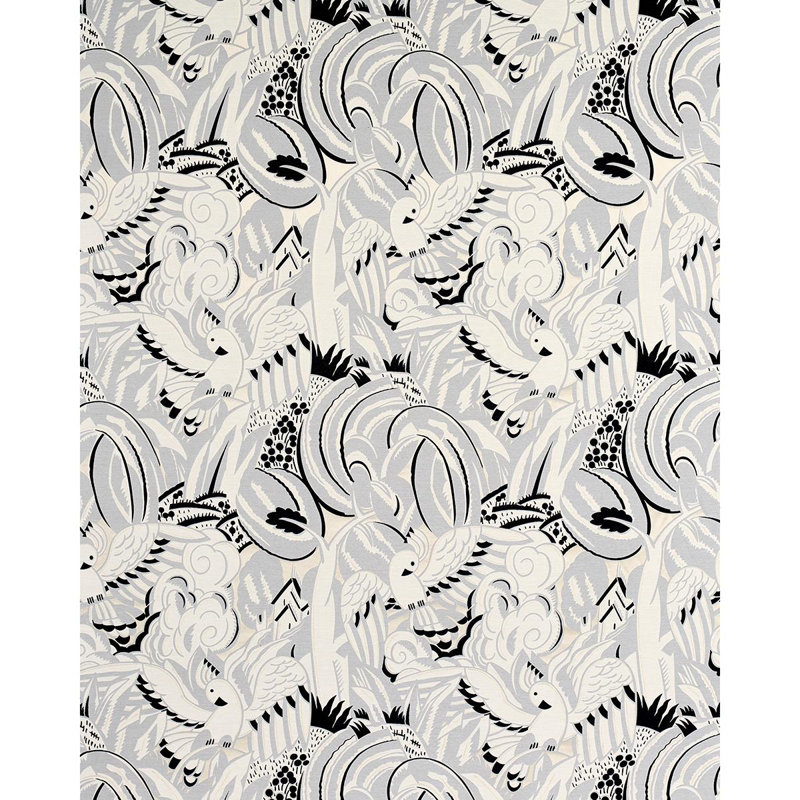 Parrots Moderne Fabric, Dove
