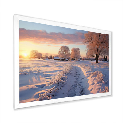 Art mural sur toile Path to the Winter Dusk
