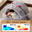 Lit confortable pour chat - nid de chat caché / grotte-1237469421-1237469419