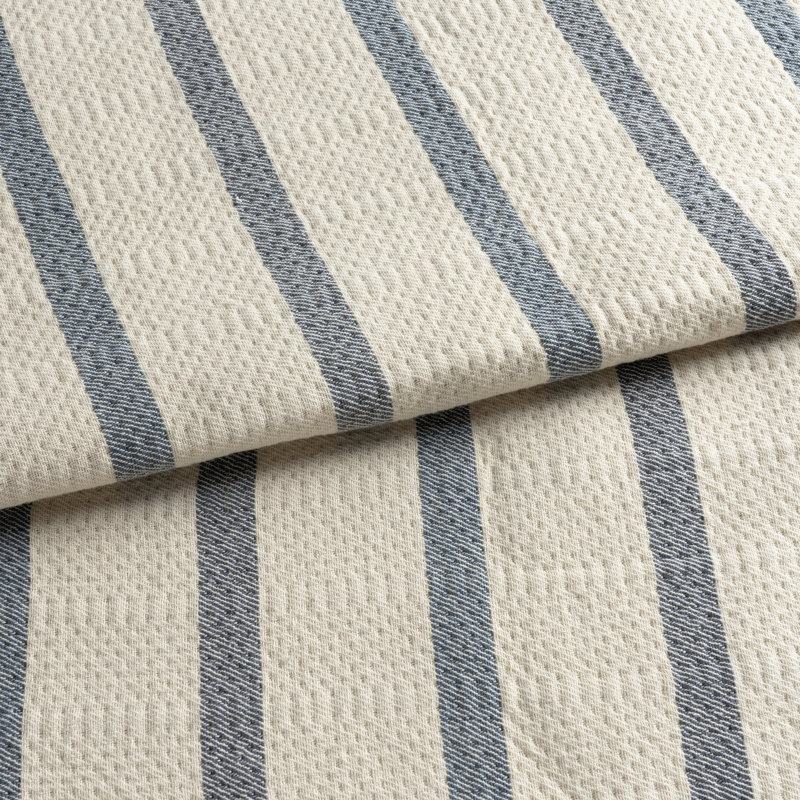 Couverture à rayures Lowen Dusk, Blue, 91" L x 96" W