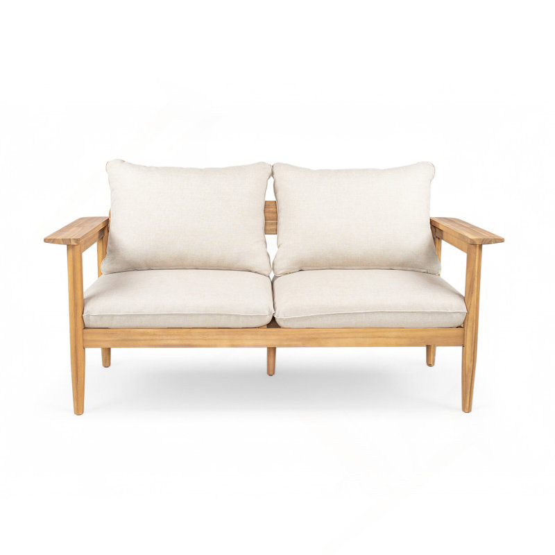 Causeuse d'extérieur en bois d'acacia