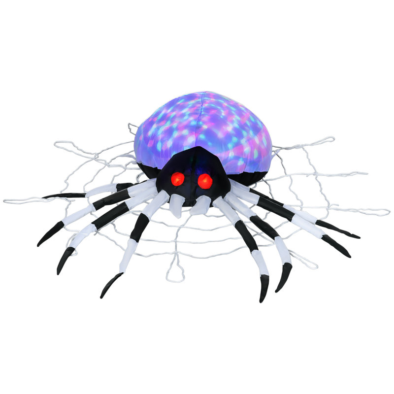 Amettes 5FT Long Halloween Inflatable Spider Hanging Giant Spider