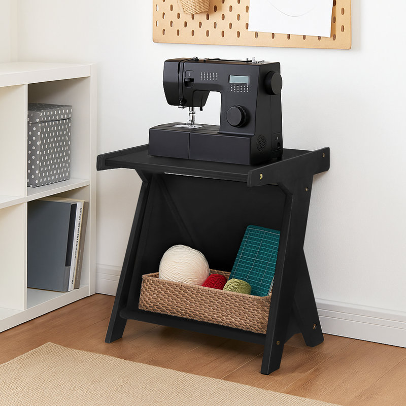 Aadrith Solid Wood End Table, Black