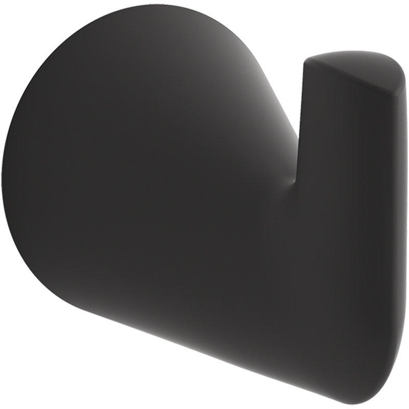 Modern Robe Hook, Matte Black