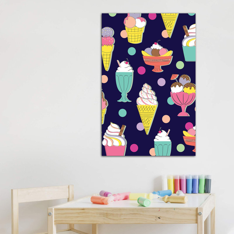 «Candy Land» par Caroline Alfreds - impression d'art graphique, H 60 po x l 40po x P 1,5 po, Toile tendue, Pas de tapis