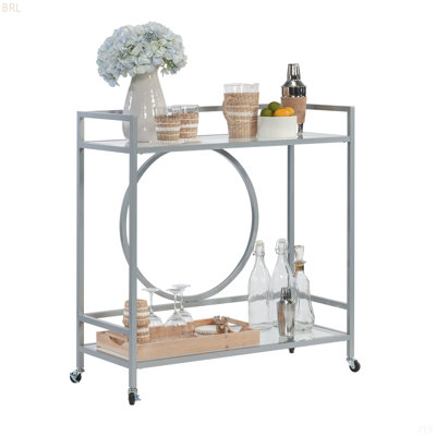 Chariot-bar, finition grise
