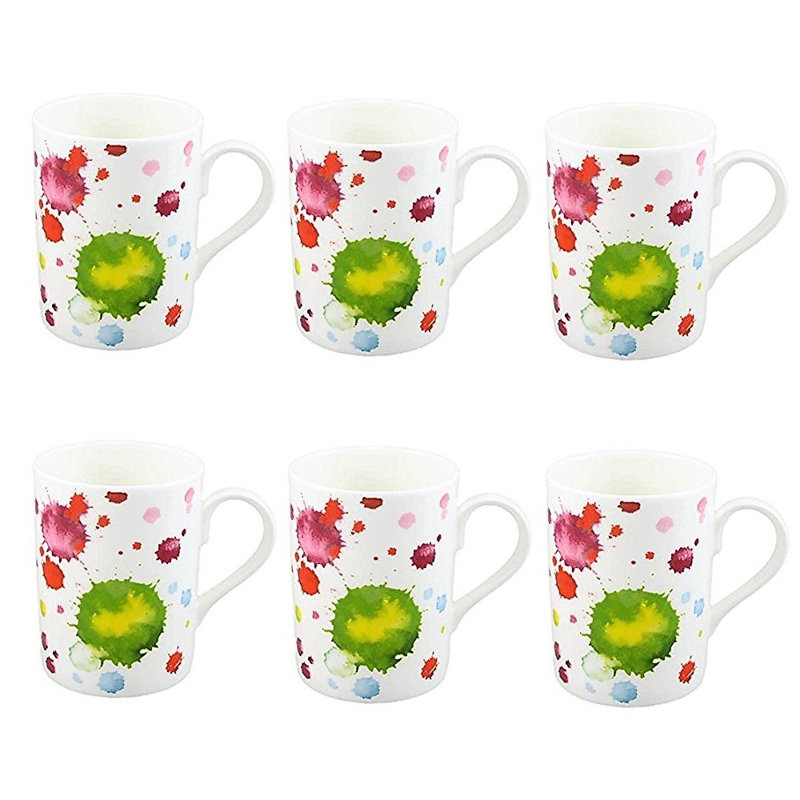 Ensemble de grandes tasses à café Lucy, 6