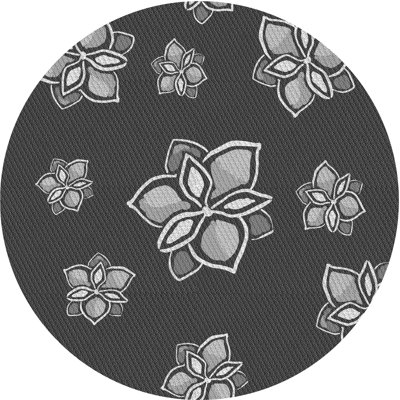 Laine tissée à la machine florale et gris polyester/Tapis décoratif olive foncé