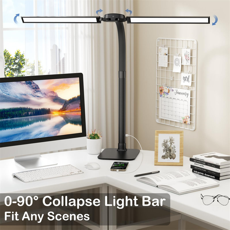 Metal Piano Lamp, Black 