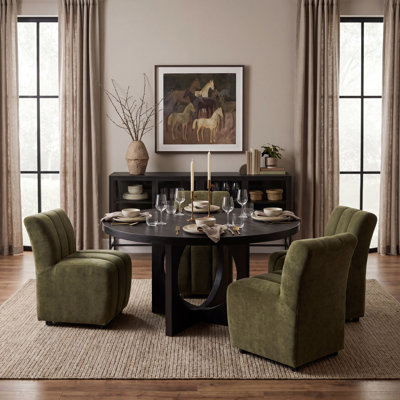Gray Performance Fabric Upholstered Dining Chair