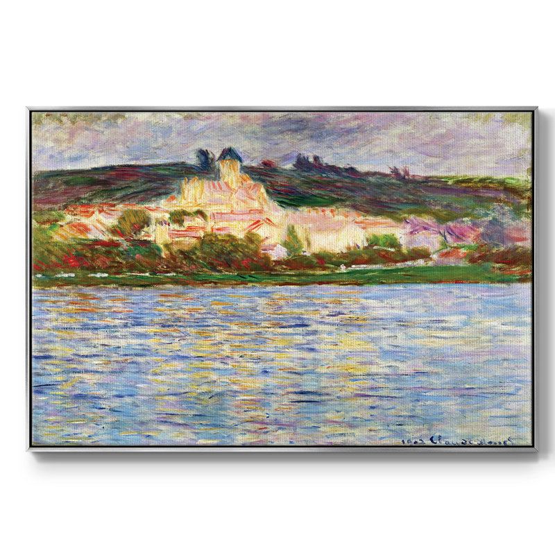 Vetheuil, 1902, reproduction d'art sur toile, H 27 po x l 41 po x P 2 po, Argent
