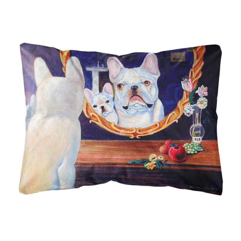 Coussin décoratif intérieur/extérieur français bouledogue