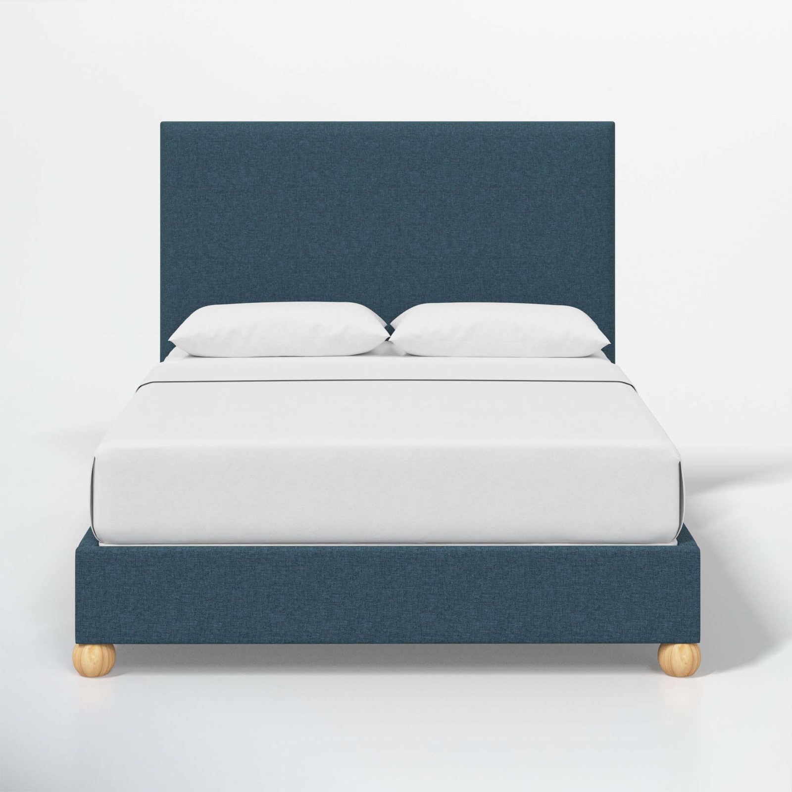 Benita Upholstered Bed, Full, Zuma Navy Textured Linen