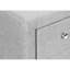 Table de chevet pour chambre à coucher - Revêtement en lin gris transitionnel pour le lin, élégant