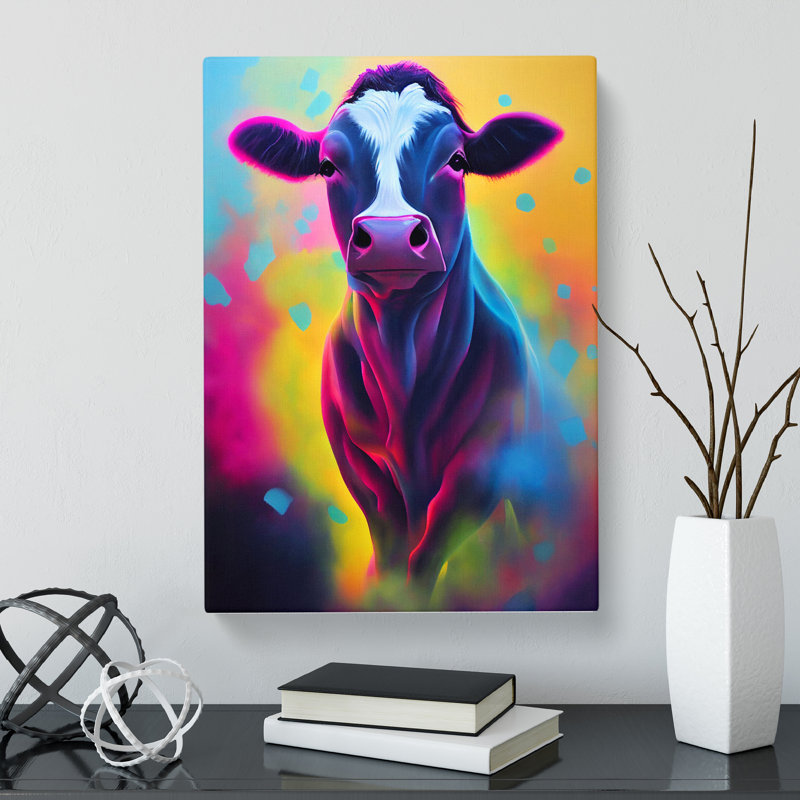 Cow Spray - Wrapped Canvas, 76cm H x 50cm W x 3cm D