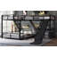 Lit superposé simple au-dessus d'un grand lit en forme de L avec lit mezzanine simple, lit superposé triple en métal avec glissade et ports USB