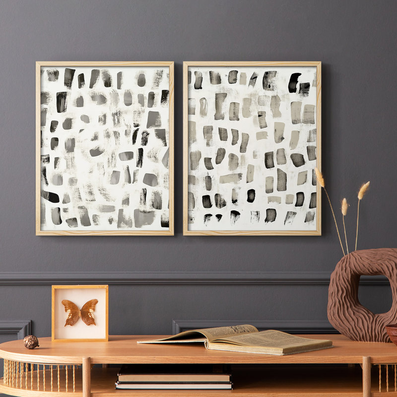 ABSTRACT Series DLXV - reproduction encadrée de qualité supérieure - prête à être accrochée - aucun clou requis - aucun clou requis
