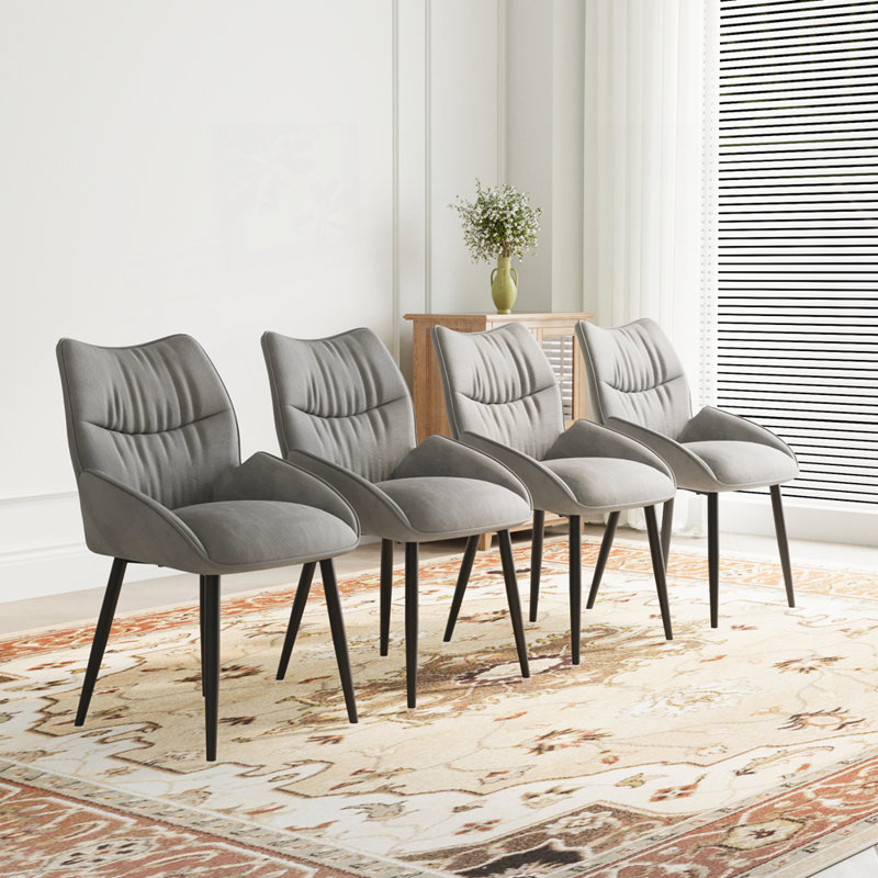 Ensemble de table de salle à manger et de chaises robustes et durables pour 4 à 6 personnes, Brun clair, Gris / noir