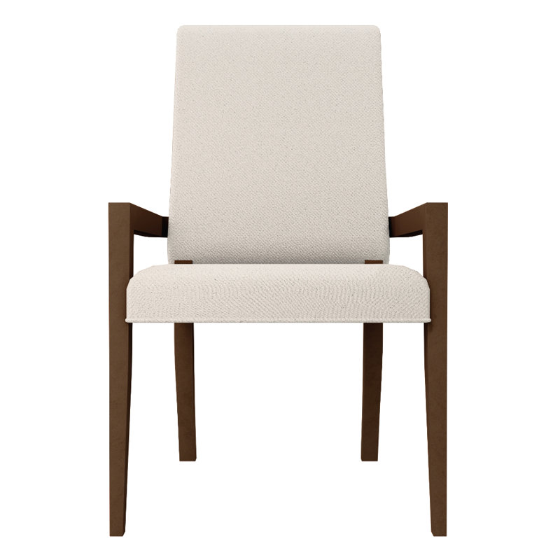 Fauteuil de salle à manger rembourré en bois de manguier massif Organic