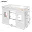 Lit mezzanine simple avec échelle - blanc-1367536342-1367536337