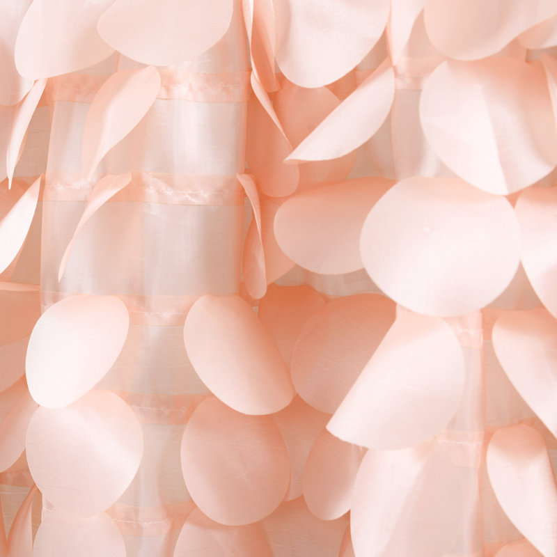 Solid Colour Scalloped Window Pelmet, Blush