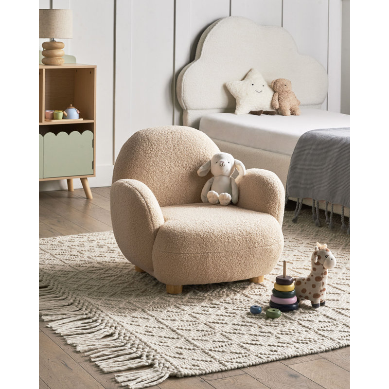 Kids Boucle Armchair HEM, Beige