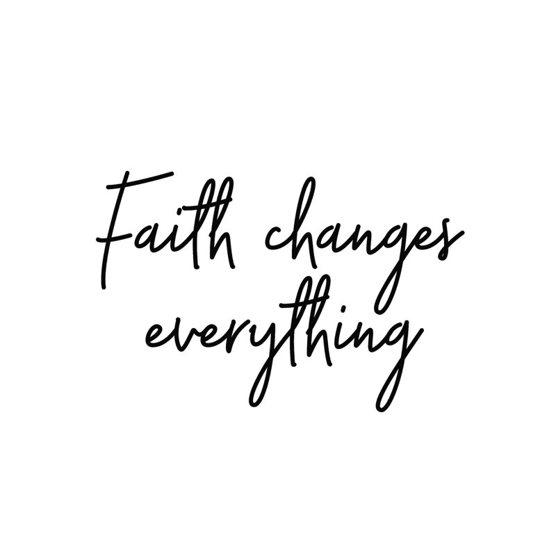 Art textuel sur toile tendue "Faith changements", H 12 po x l 12 po x P 1,25 po