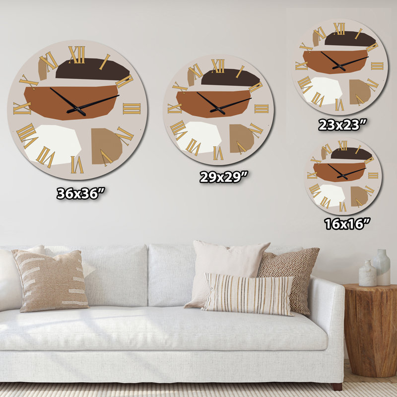 Minimal élémentaire organique et géométrique compostions XXIX - horloge murale moderne, Petit