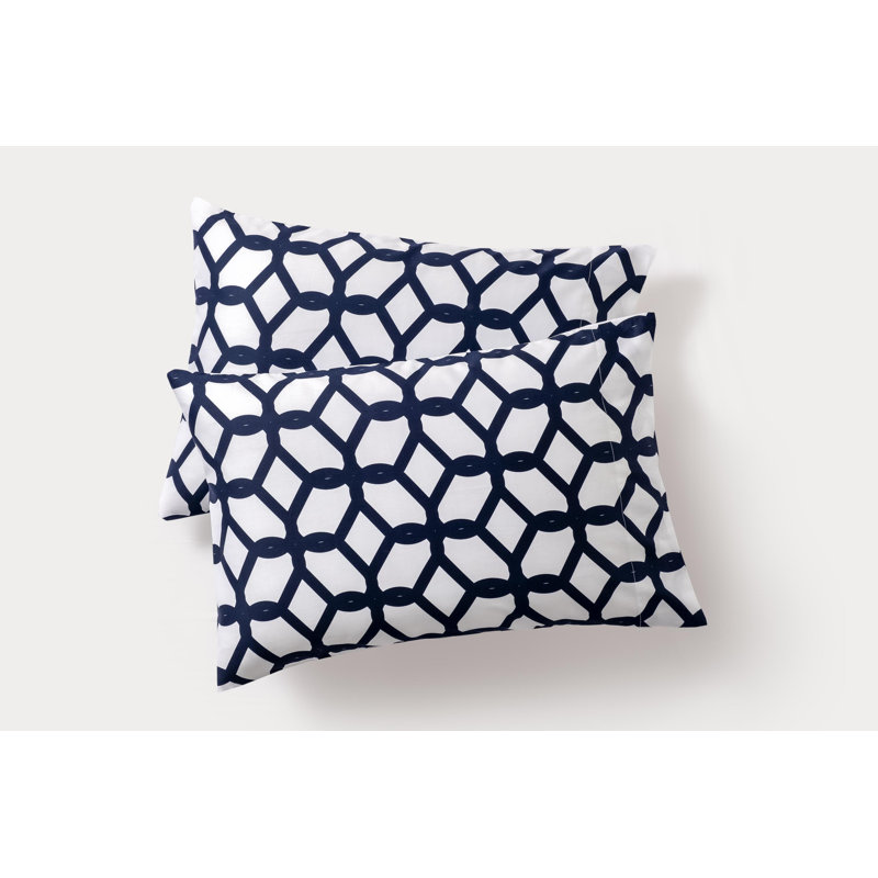 Ensemble de taie d'oreiller pour chambre d'amis 100% coton, Taies d'oreiller pour grand lit, Bleu marine