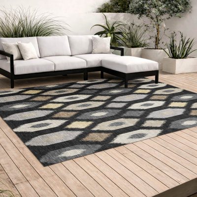 Tapis moderne Ceajay ACN3108 lavable à la machine pour intérieur et extérieur