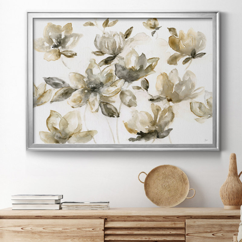 Natures Dance - peinture encadrée, H 22,5 po x l 30,5 po x P 1,5 po, Toile avec cadre argenté