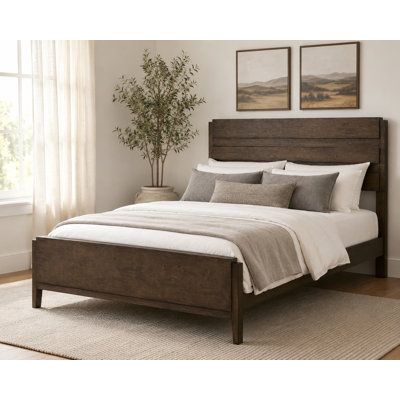 Adaire Transitional Wood Panel Bed