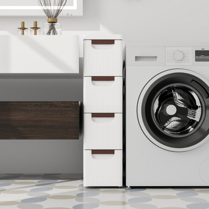 Armoire de rangement à 4 tiroirs avec roulettes intégrées pour petits espaces