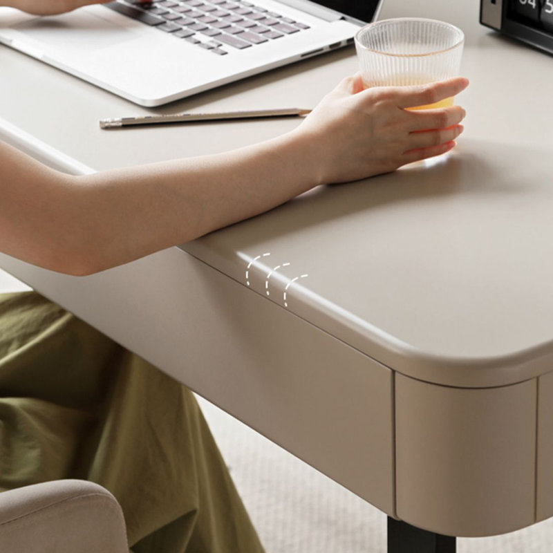 Bureau d'écriture avec tiroirs gris et noir, H 29,53 po x l 55,12 po x P 27,56 po