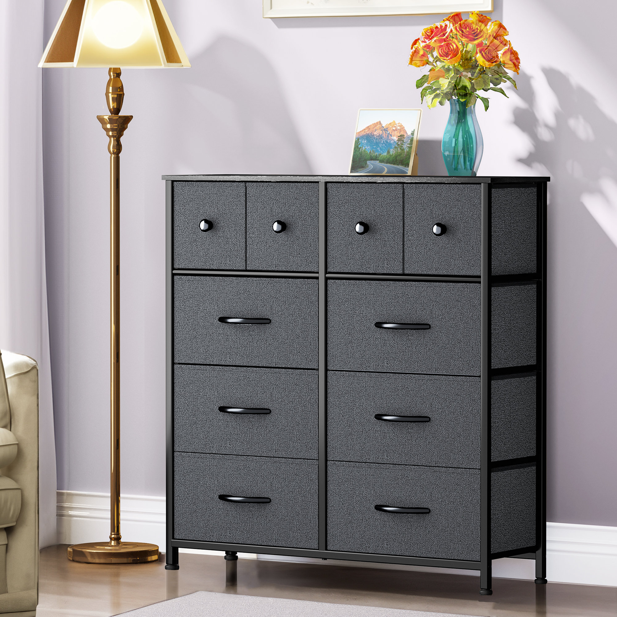 Yitahome  7 Drawer Chest With Wooden Baffle And Steel Frame