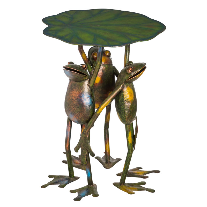 Geiger Three Frogs Metal Outdoor Side Table
