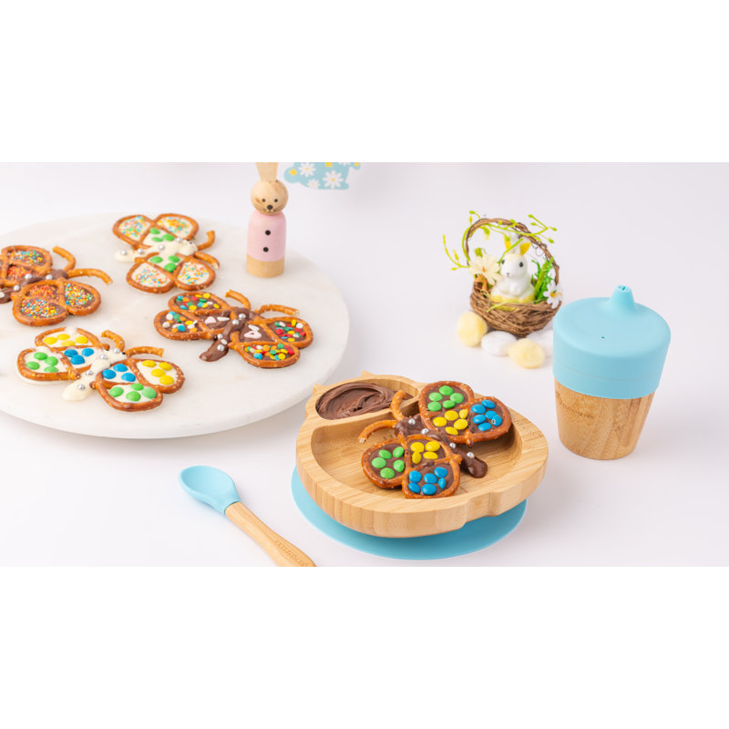 Bamboo Ladybird Plate Gift Set, Blue