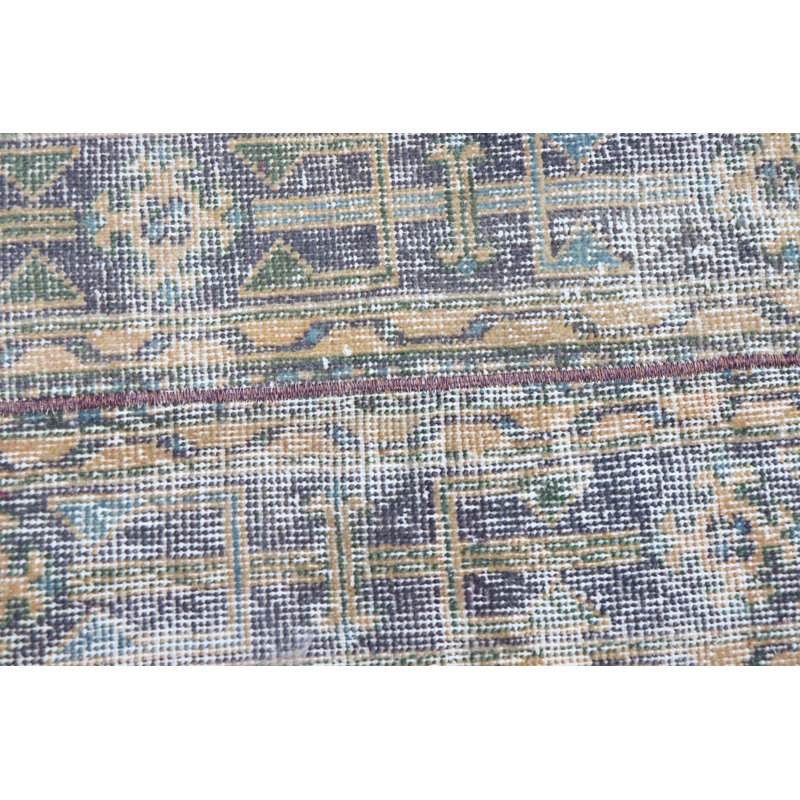 Tapis de couloir turc vintage rétro Anatolian: petit tapis d'entrée vieilli fait à la main