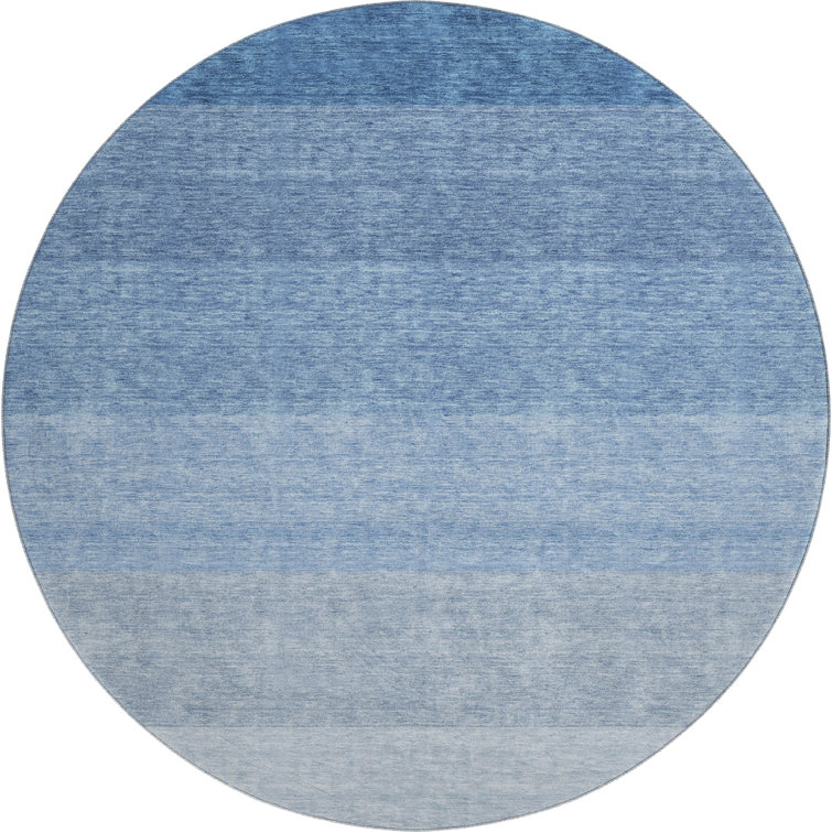 Premium Machine Washable Prisco Blue Rug