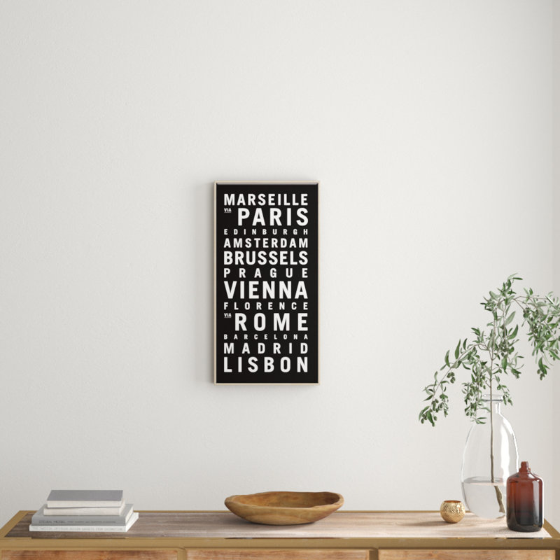 Tram Scrolls - Print on Canvas, 153.5cm H x 77.5cm W x 4.5cm D