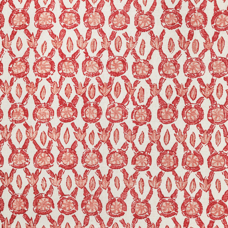 Manoir Galon 100% Cotton Performance Fabric, Coral